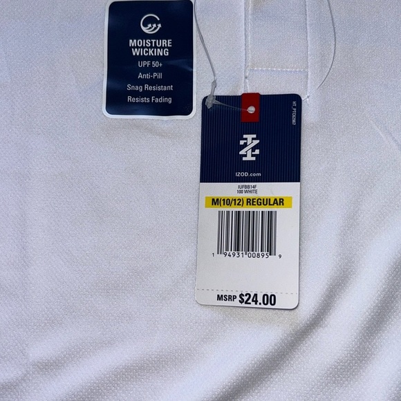 IZOD Kids White Polo Shirt - Picture 6 of 9